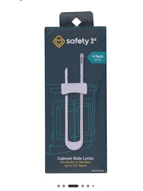 Safety 1st White Cabinet Slide Locks – Two 4 Packs